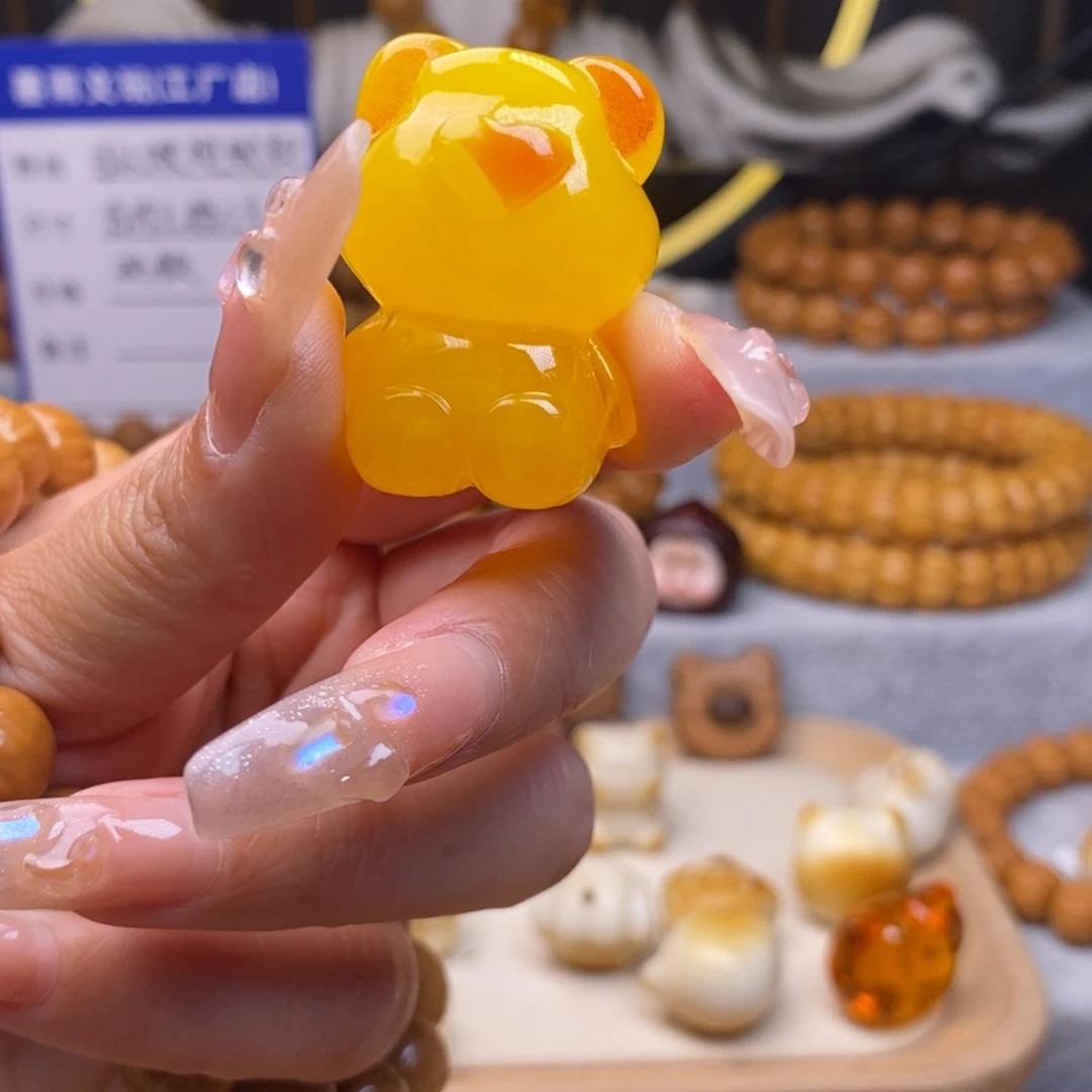 皮质非金属小熊配饰