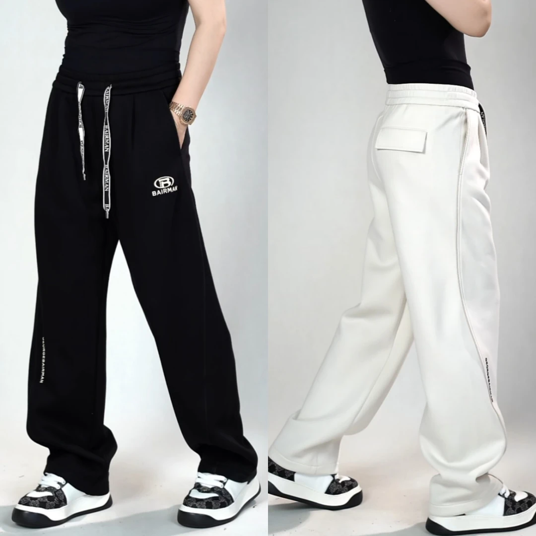 男士时尚阔腿堆堆休闲裤92201秋季时尚男装简约宽松阔腿堆堆裤