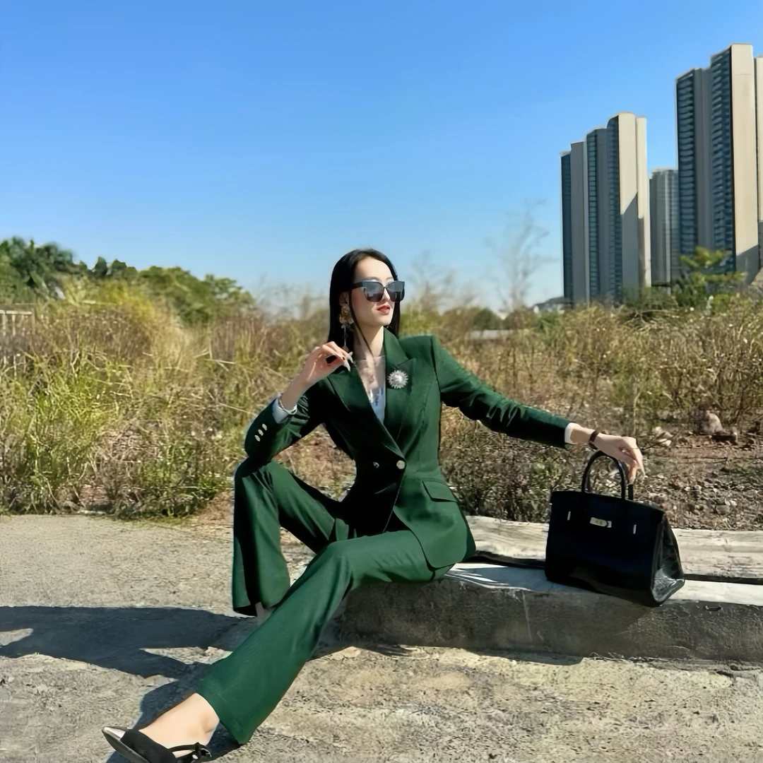 9851新款爆款洋气女装轻奢高级感霸气总裁女气质女装套装高级感女