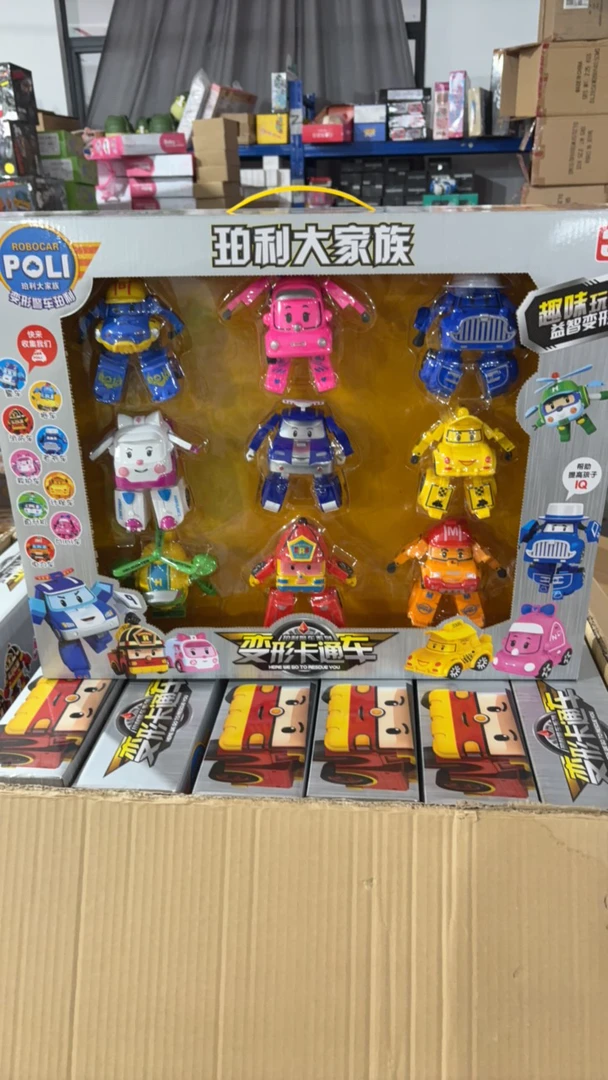 9只装变形卡通车科学玩具，
