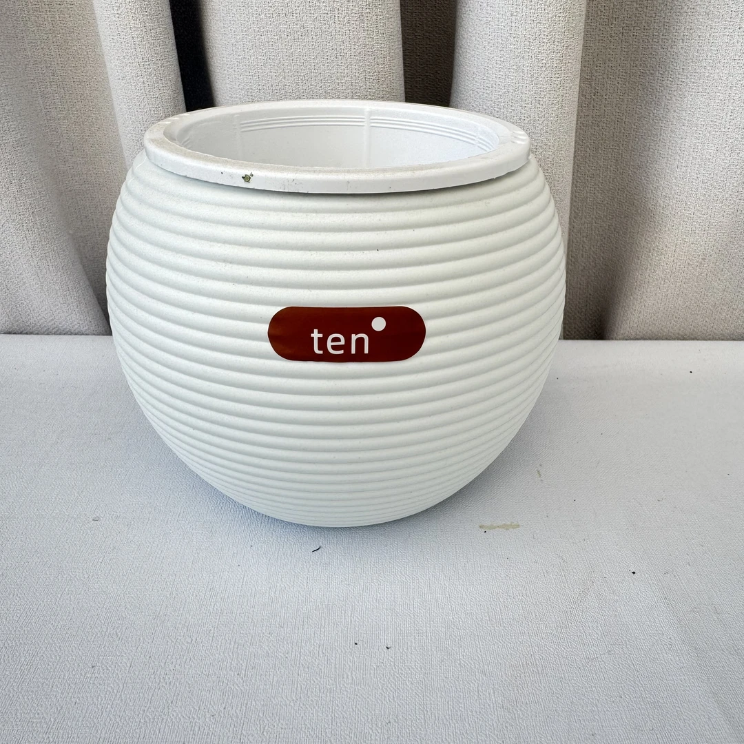 球形盆塑料水培花盆家用水培器皿白色懒人可以种植水培植物花卉