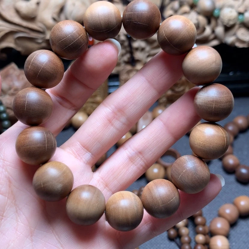 【闪购商品】檀香木手串/手链1.5横纹瑕疵处理价