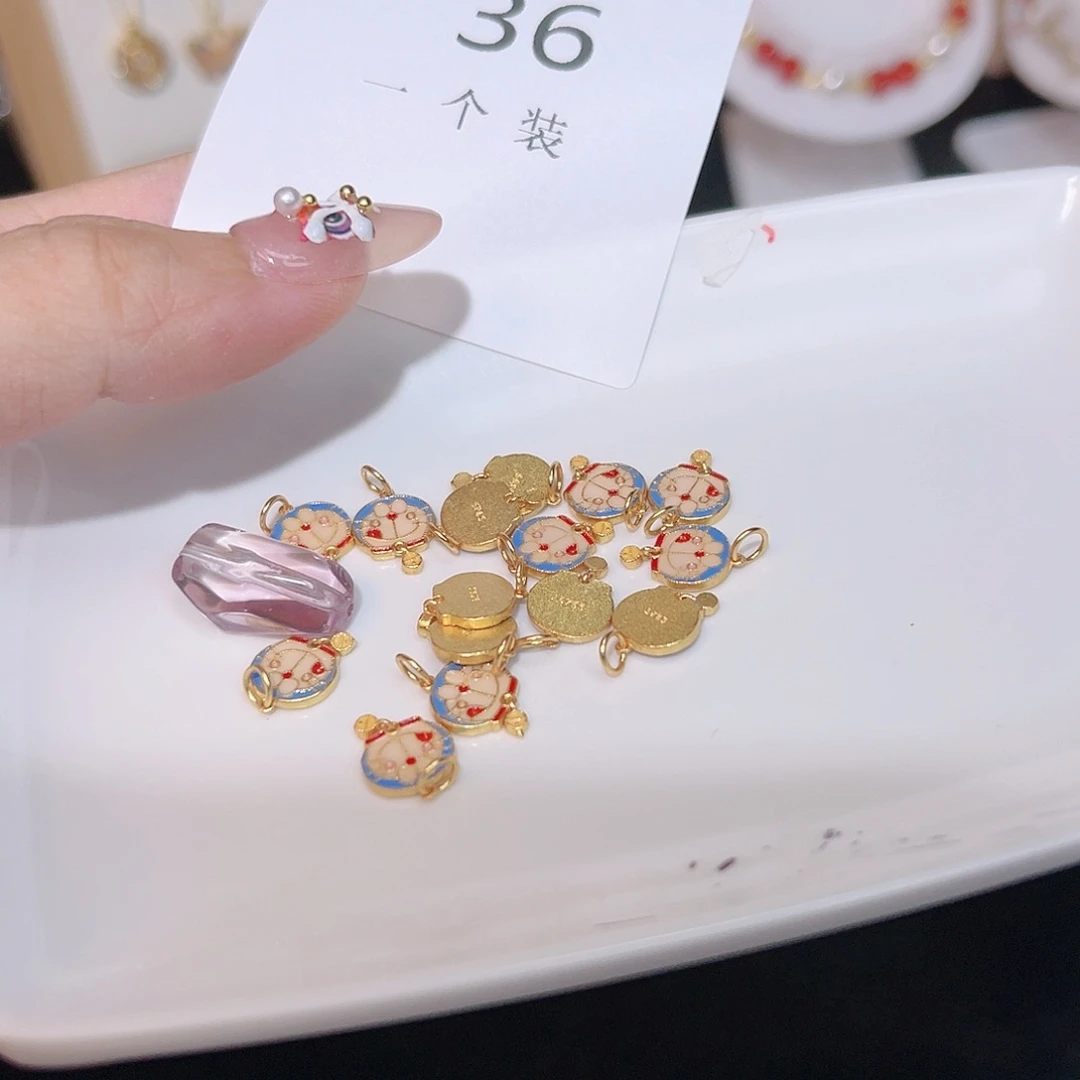 紫晶珠宝半成品银S925镀金镶嵌36