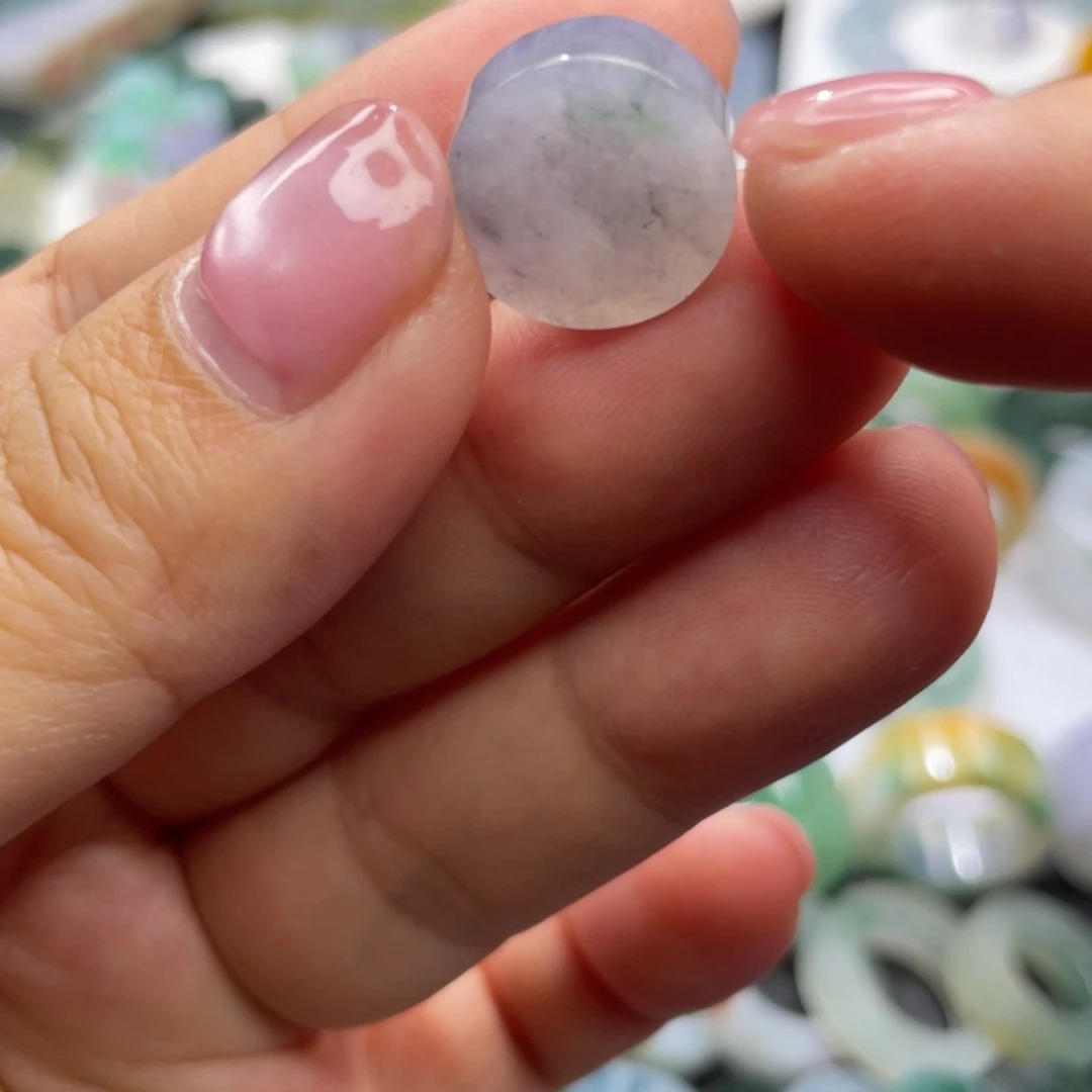 【闪购商品】定制翡翠未镶嵌天然翡翠冰粉紫乌鸡