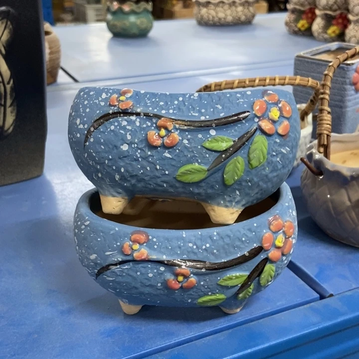 陶瓷花盆单场满9.9发12*7*7