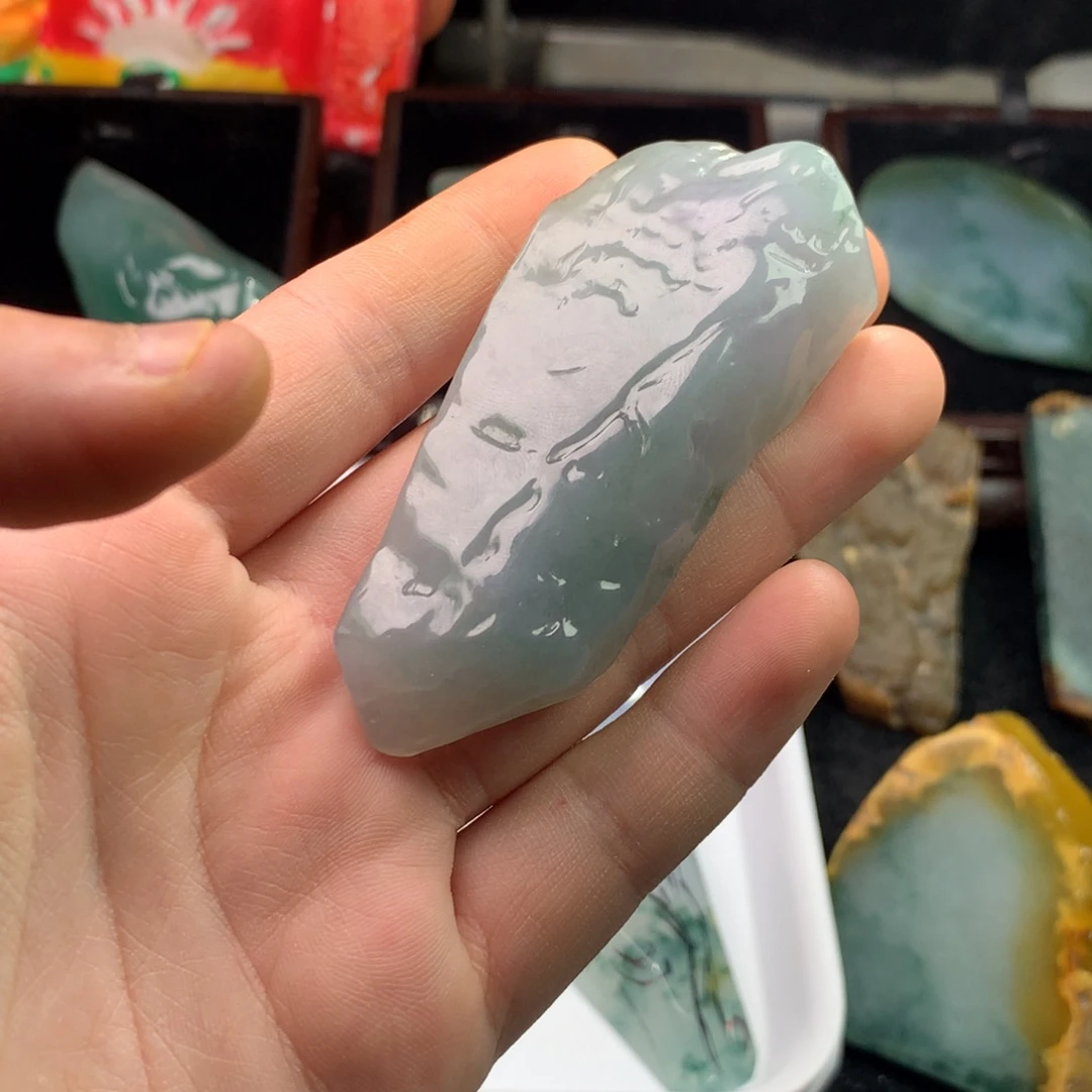 定制翡翠未镶嵌缅甸天然翡翠材料