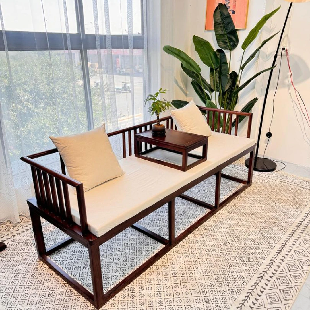 罗汉床新中式沙发宋式茶桌茶椅古典茶室榫卯结构古风办公室化组合