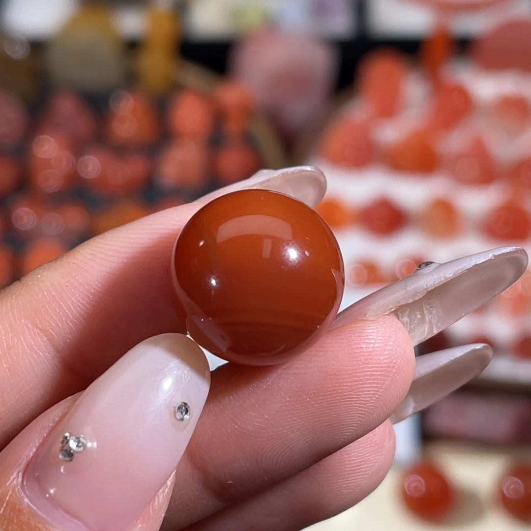 南红玛瑙未镶嵌圆珠 16.3mm