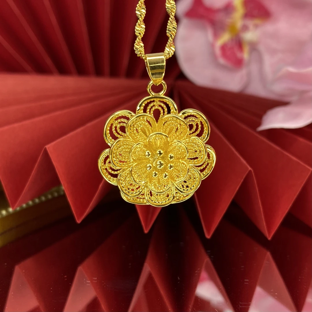 【正品保障】经典七号花朵吊坠高端手工雕刻时尚百搭（多样性发一）