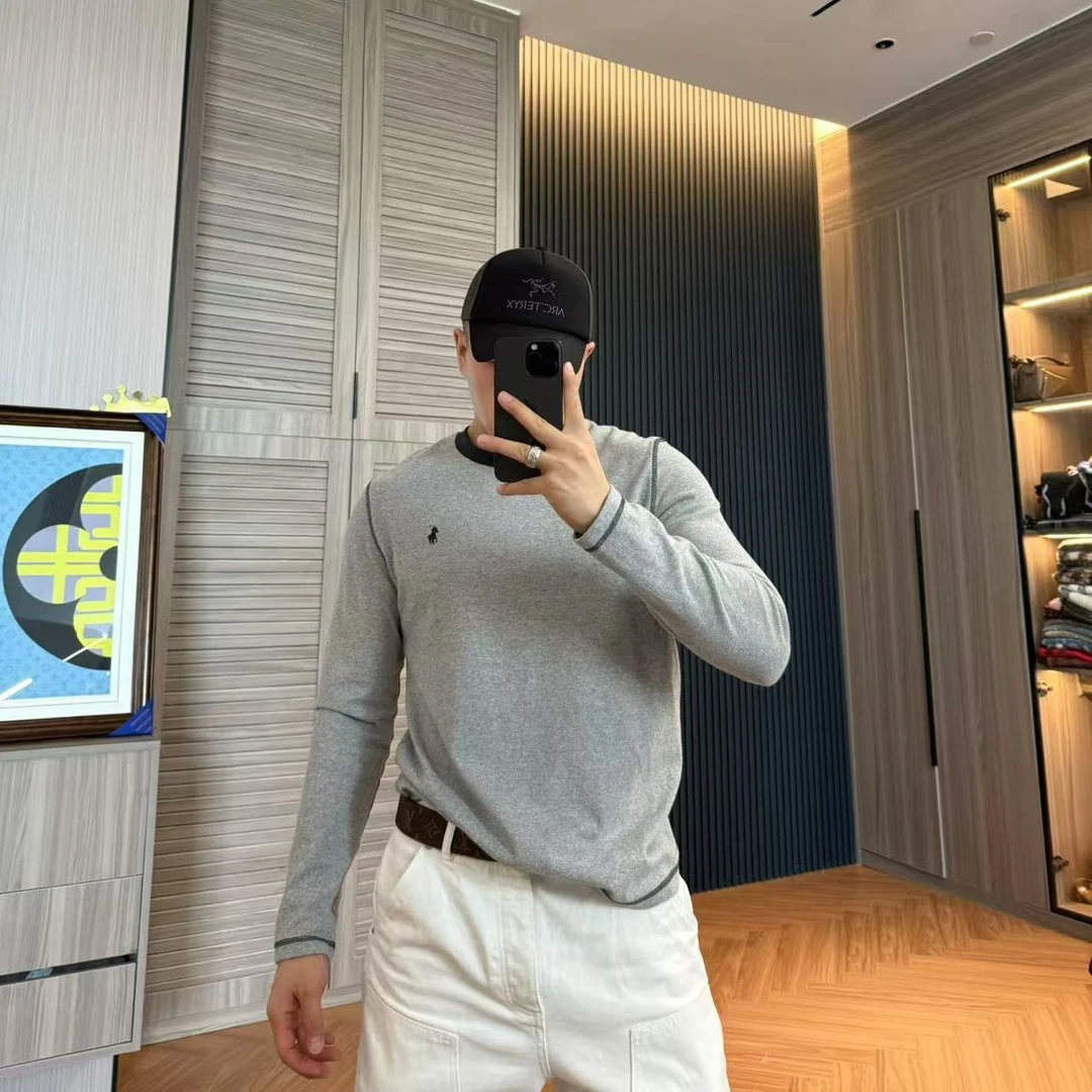 【‌‌白粹清泉】百搭T恤长袖宽松时尚休闲潮流N753