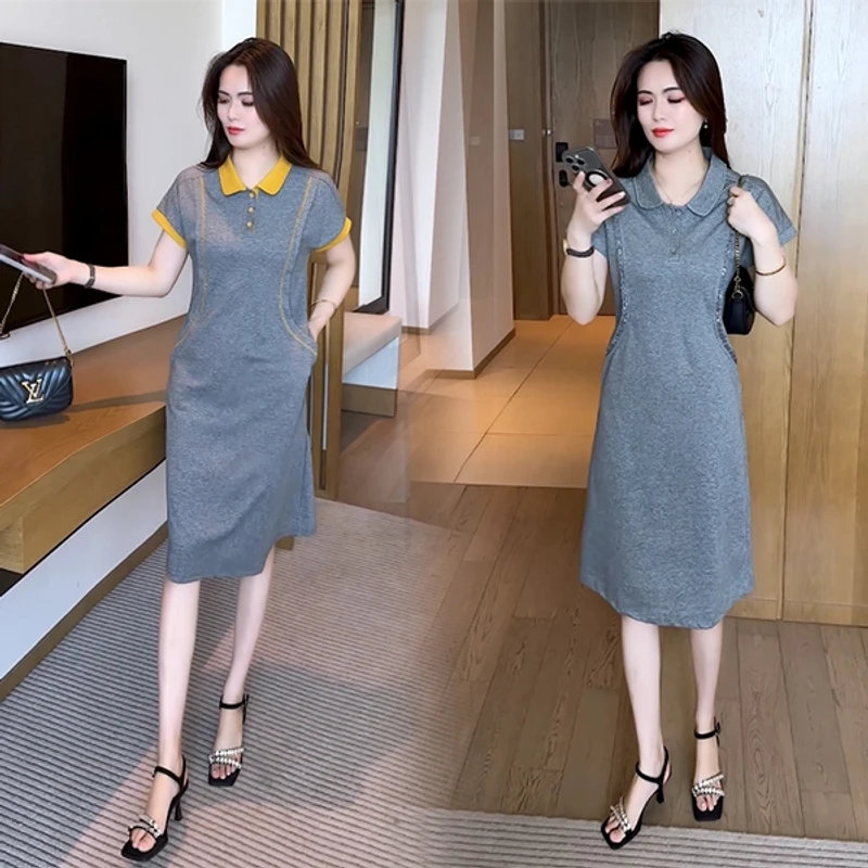 2025夏季新款穿搭气质显瘦时尚休闲韩版减龄轻薄软牛仔连衣裙