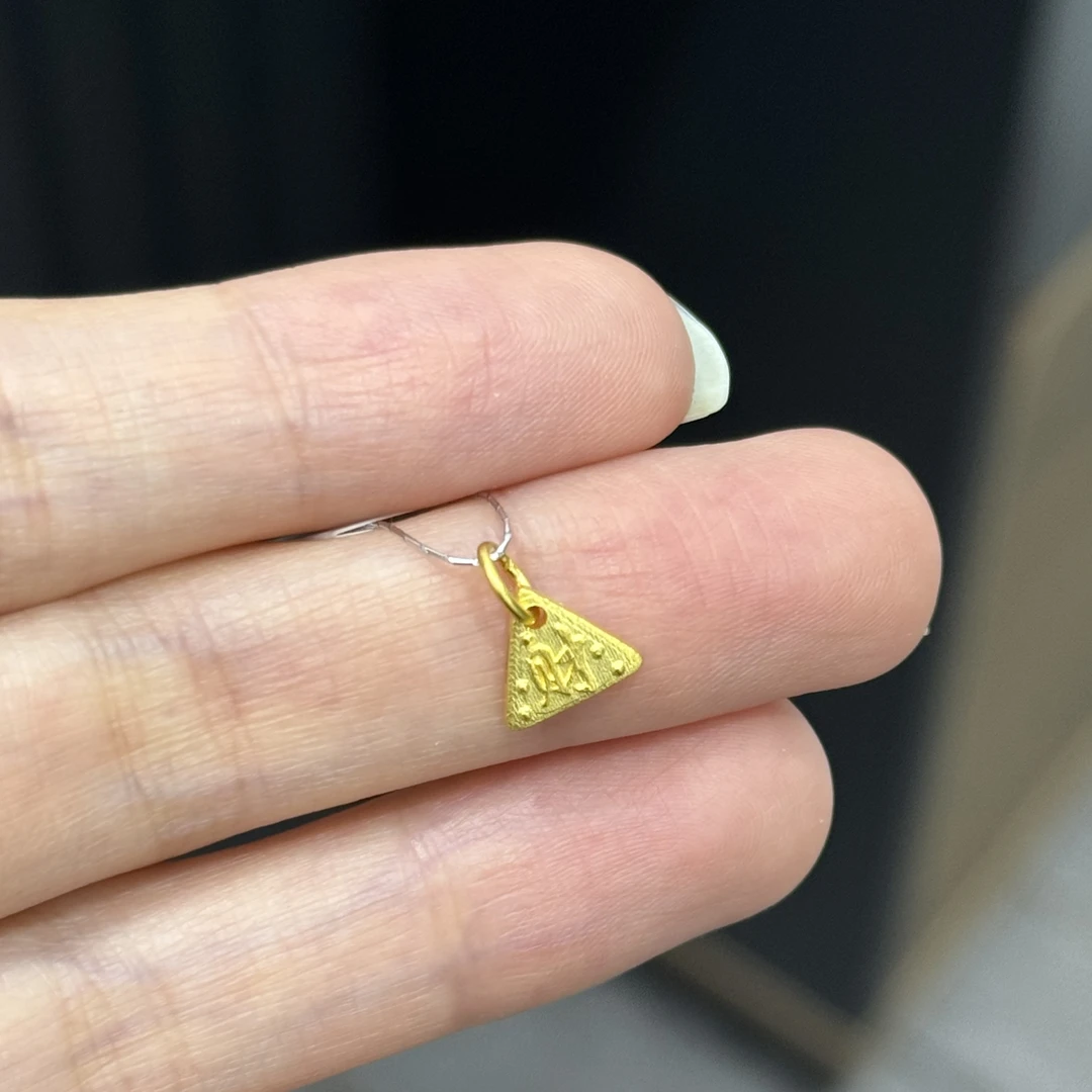 三角财字牌 足金999