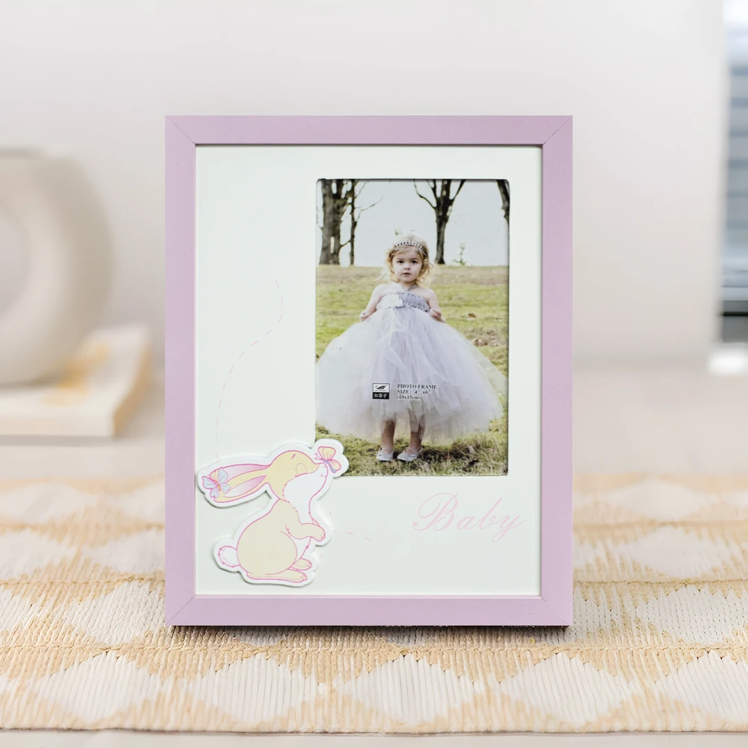 106现代小清新奶油风卡通装饰画适合客厅卧室玄关悬挂兔子1924