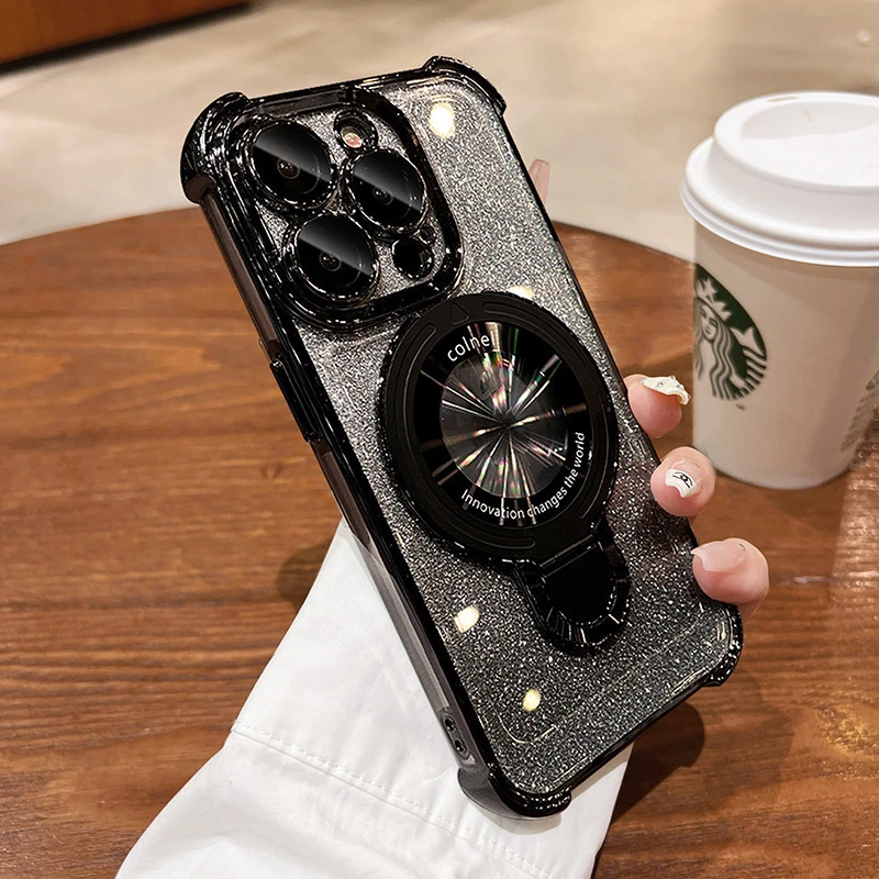 金属小U支架苹果iphone15.14.13pro,promax系列防摔数码手机壳