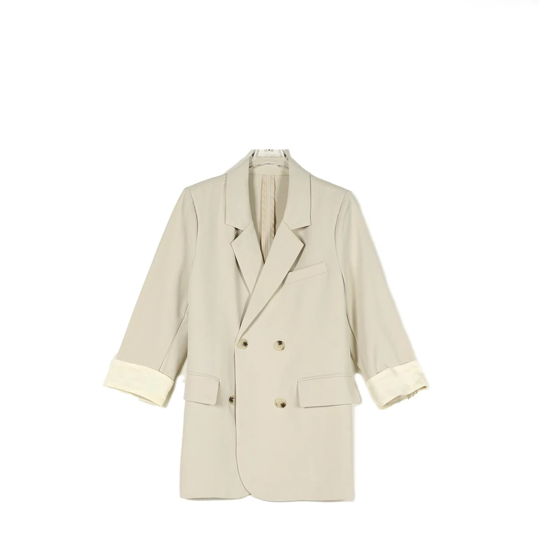 简&搭【千屿Sheila】四粒扣拼色西装251-XZ/0314-868