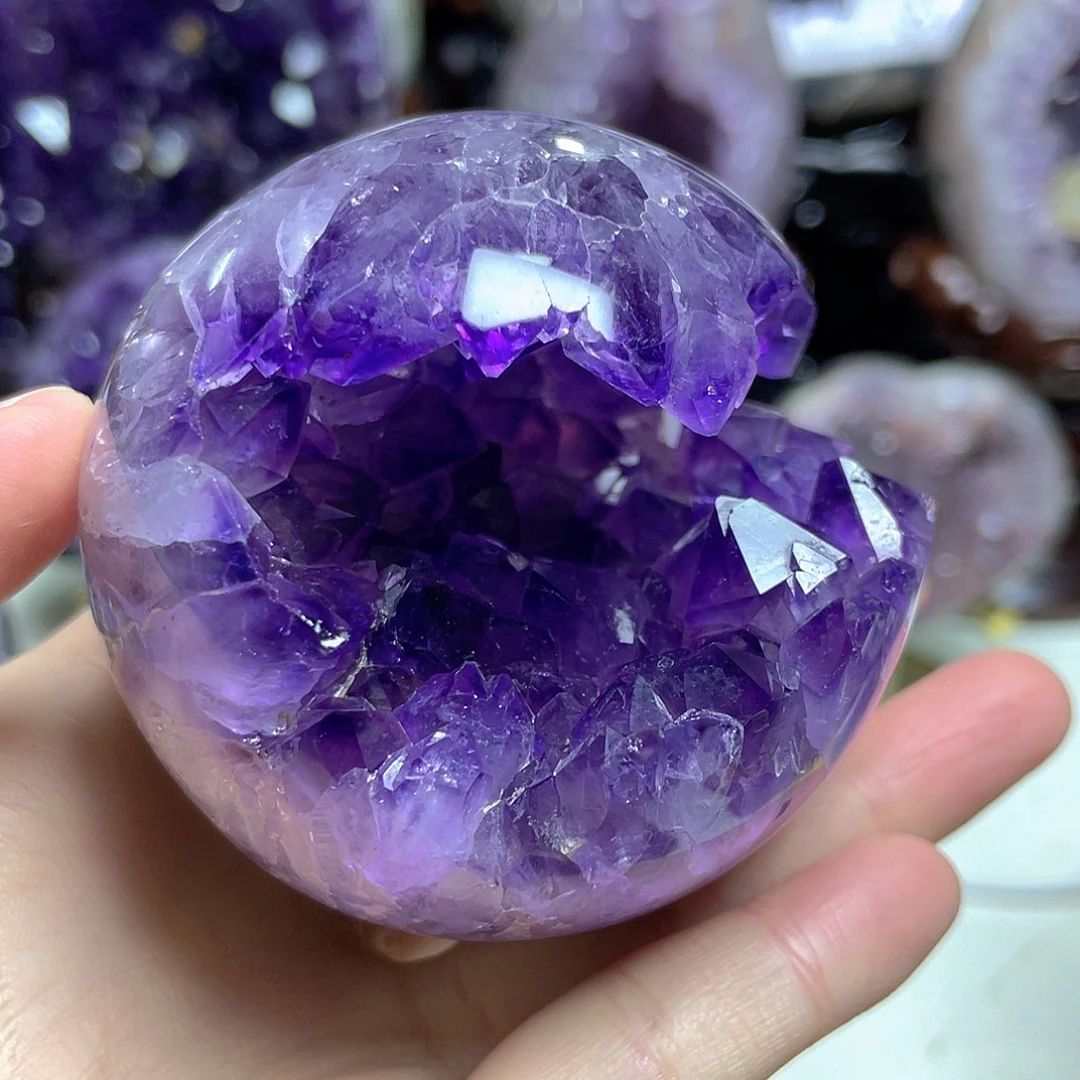 摆件未镶嵌紫晶开口笑