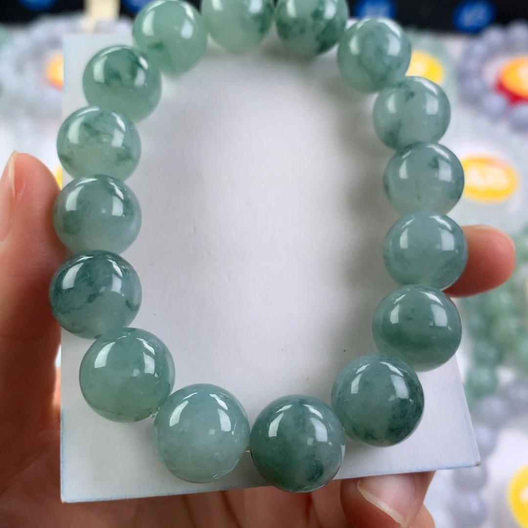 翡翠未镶嵌手链卡13..6