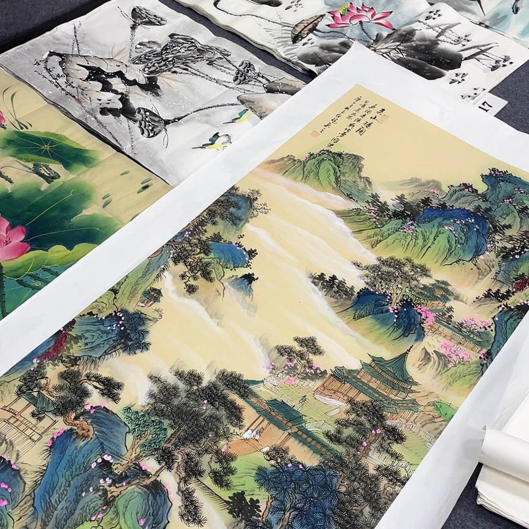 国画作品小姐姐放漏…