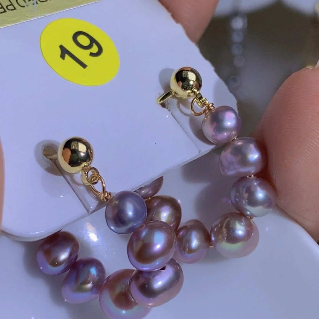 银S925镶嵌天然淡水珍珠淡水珍珠