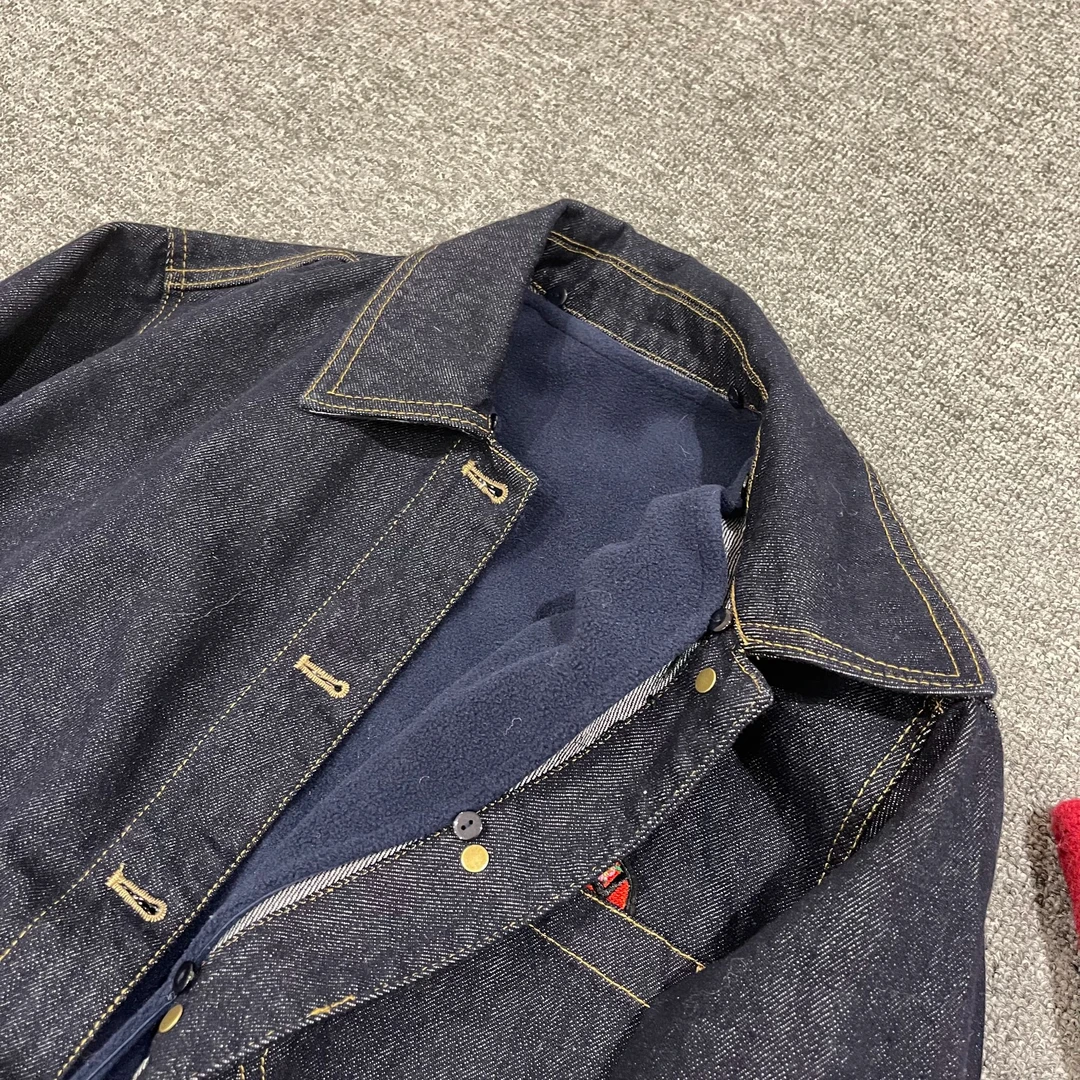 新款气质休闲韩版简约翻领长袖小马刺绣牛仔外套N1216