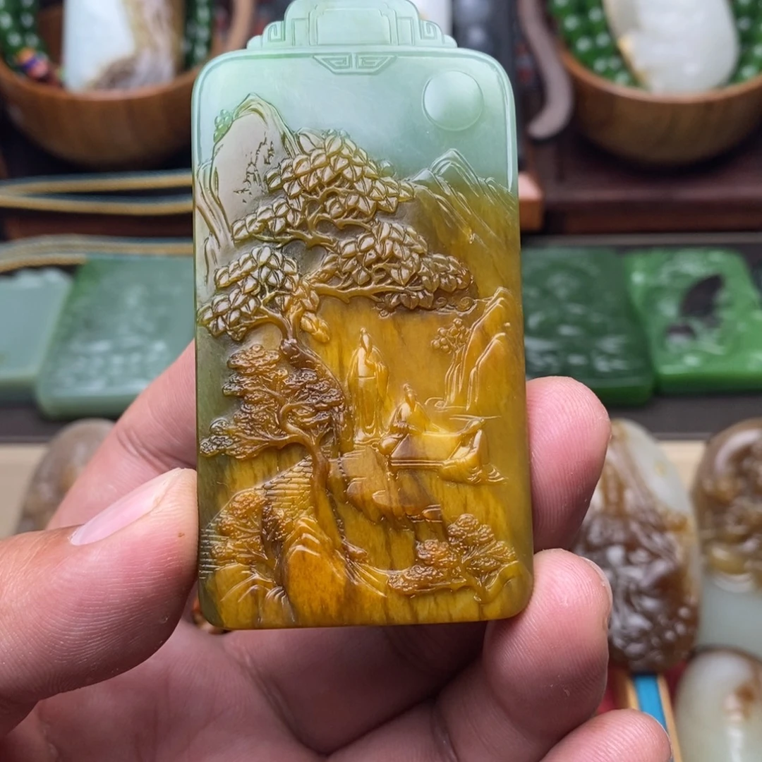 用***1和田玉未镶嵌颈饰