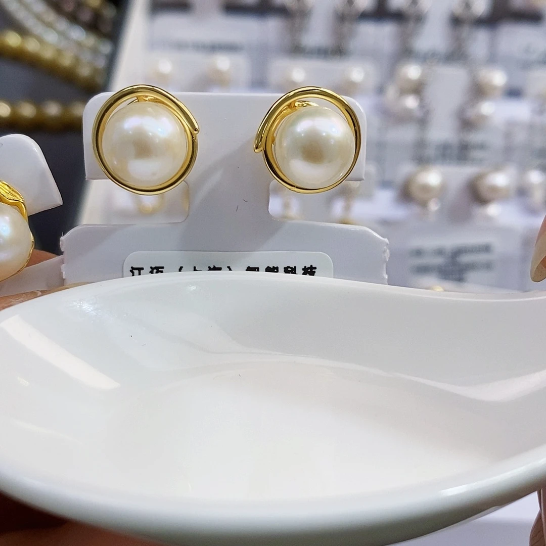 银S925镶嵌特价秒库存清货淡水极光设计款淡水珍珠