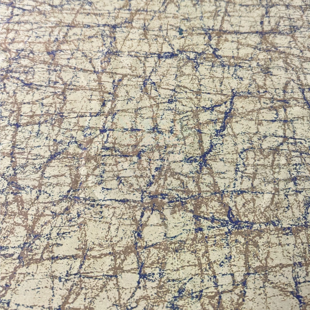 拍3米包邮！精品棉绸面料 军绿龟裂纹