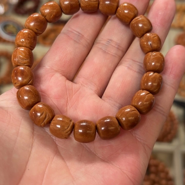 桃核手串龙纹桃核直切