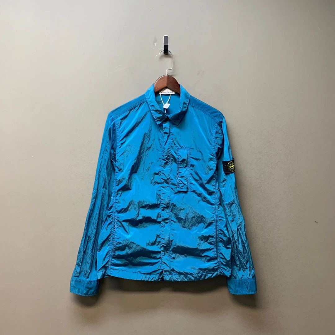 Stone island 石头岛/00990/18ss 金属尼龙外套 电光蓝 M码
