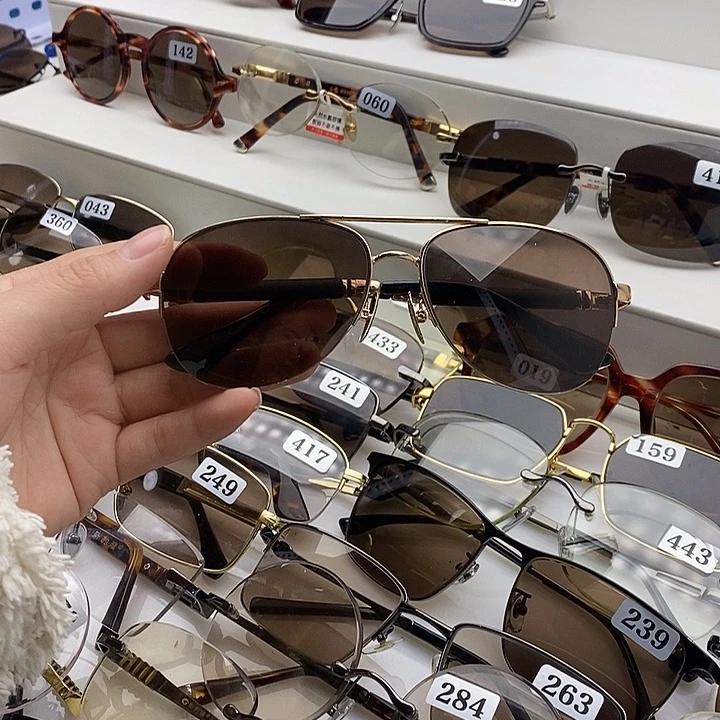 分体款天然水晶石头眼镜