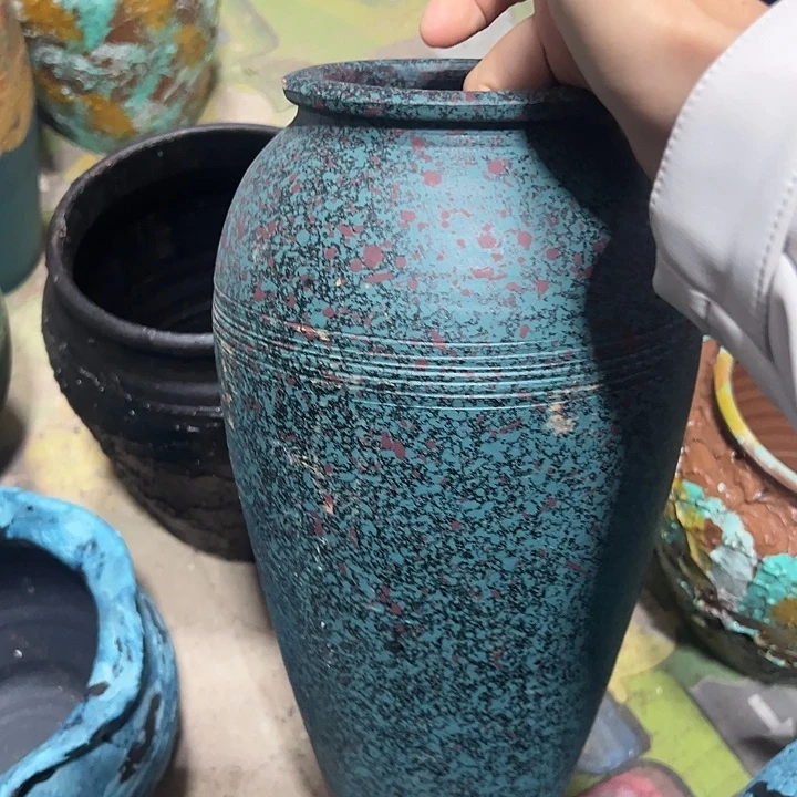粗陶盆默认打孔高28口10
