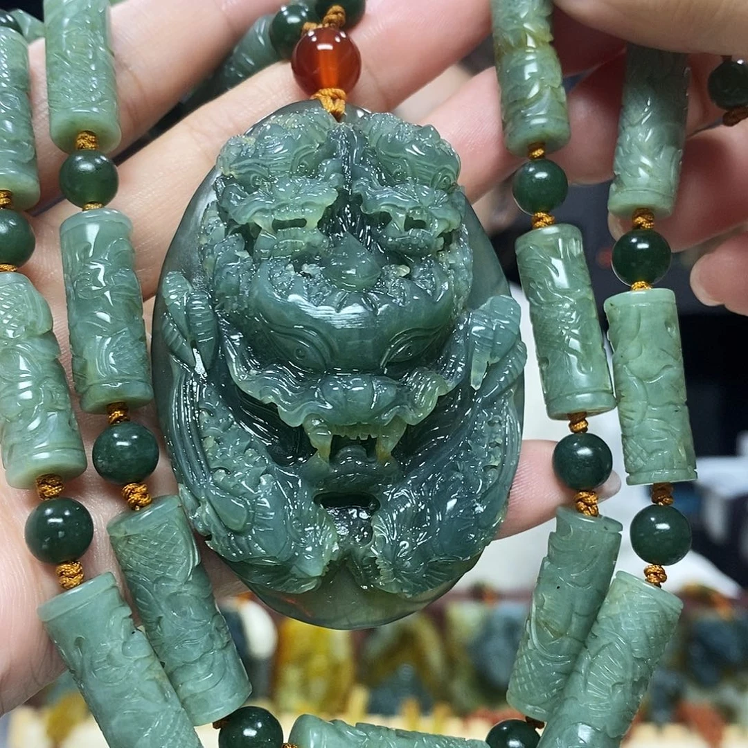 未镶嵌岫玉挂件吊坠项链