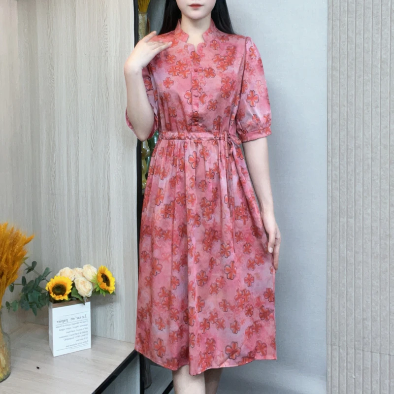 0523简约舒适新款连衣裙洋气百搭中长款新款