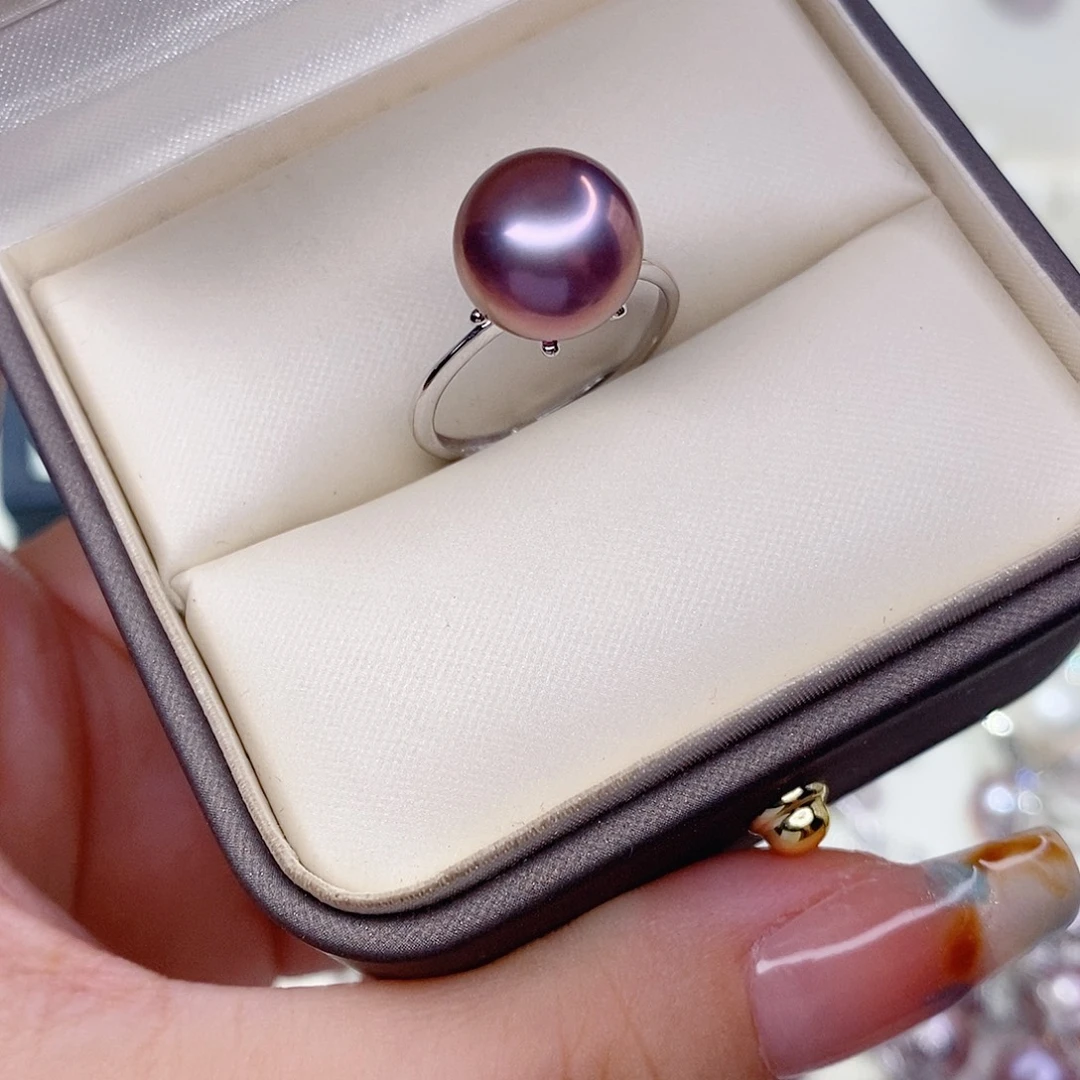淡水珍珠戒指银S925镶嵌