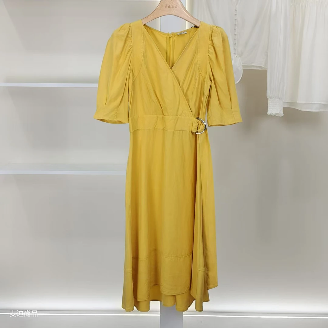 麦迪尚品【LI丽】506161003 夏季时尚V领连衣裙品牌撤柜女装