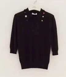 短句 简约7分袖套头针织