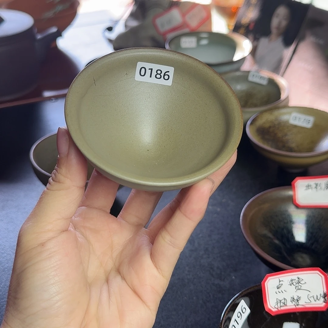 茶盏0186 建窑建盏「极简风」柴烧·原矿釉·手工铁胎