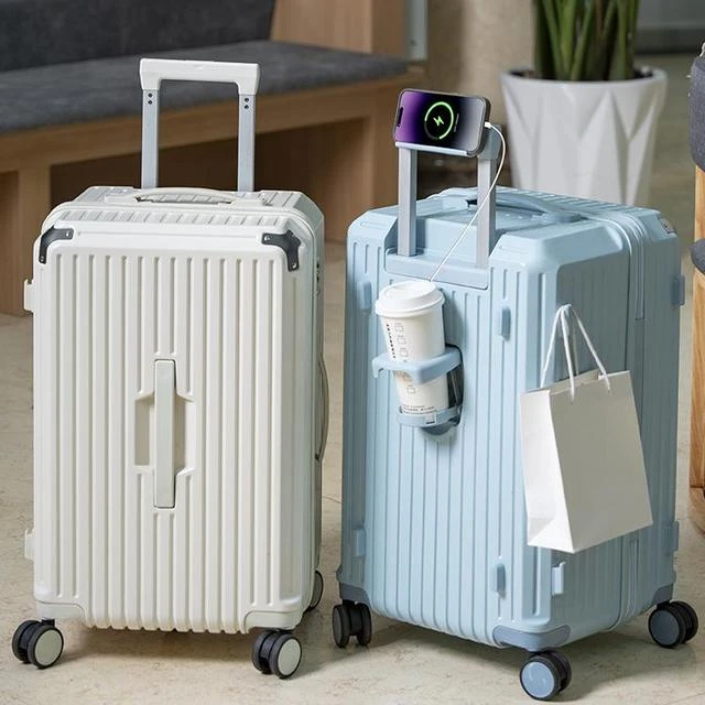 2025新款行李箱女拉杆箱37分充电旅行箱学生超大容量男密码箱结实