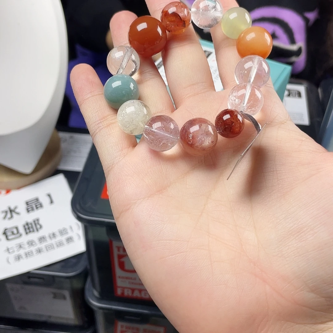 银S925镀金镶嵌手串黄晶