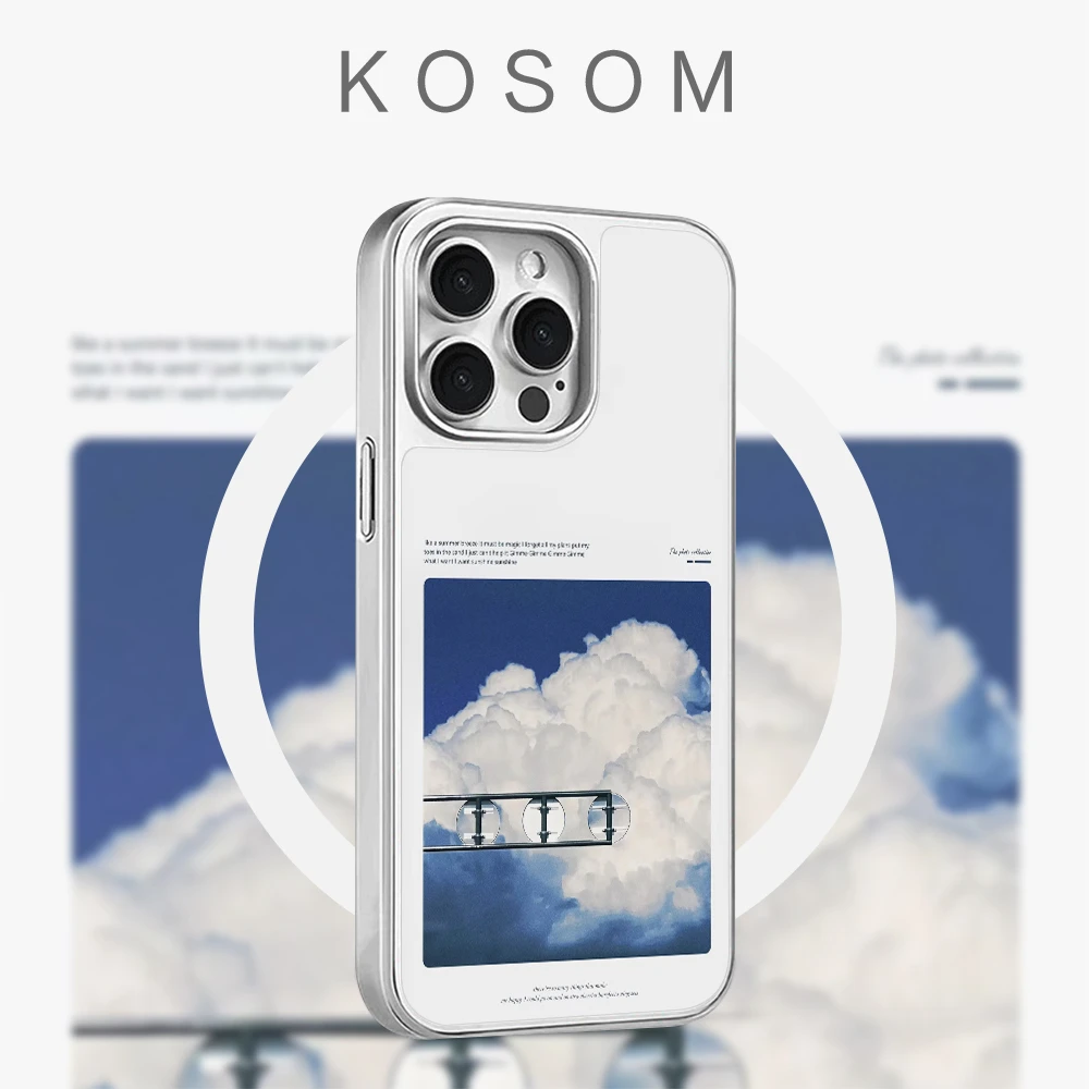 云阶磨砂磁吸电镀壳苹果16promax/15小众高级防摔14