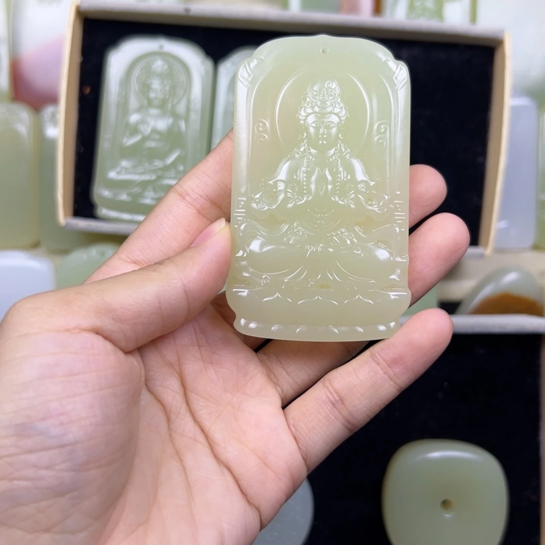 与***进新疆昆仑山料观音