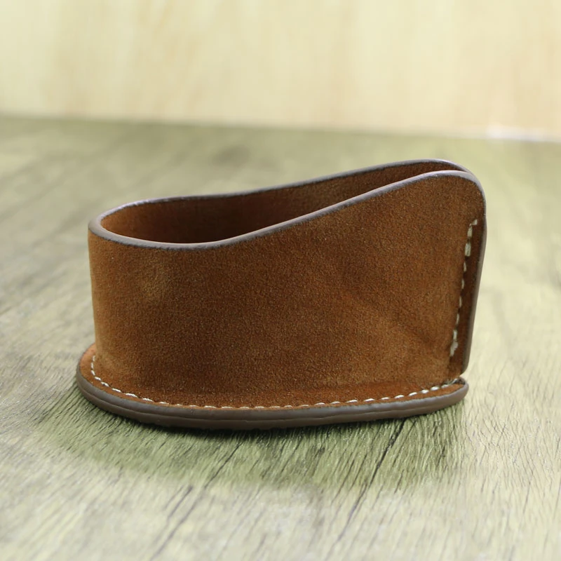 沙发斗架黑色牛皮棕色绒布面单斗底座头层牛皮