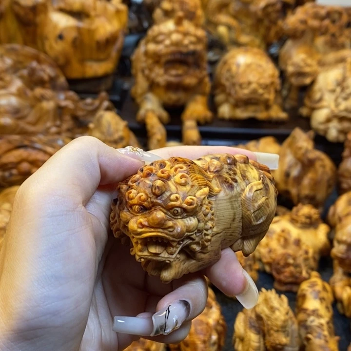 太***博柏木貔貅手把件手把件