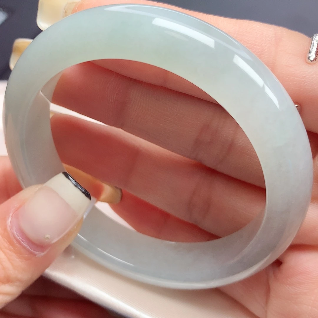 翡翠手镯未镶嵌听*屿54-55圈口