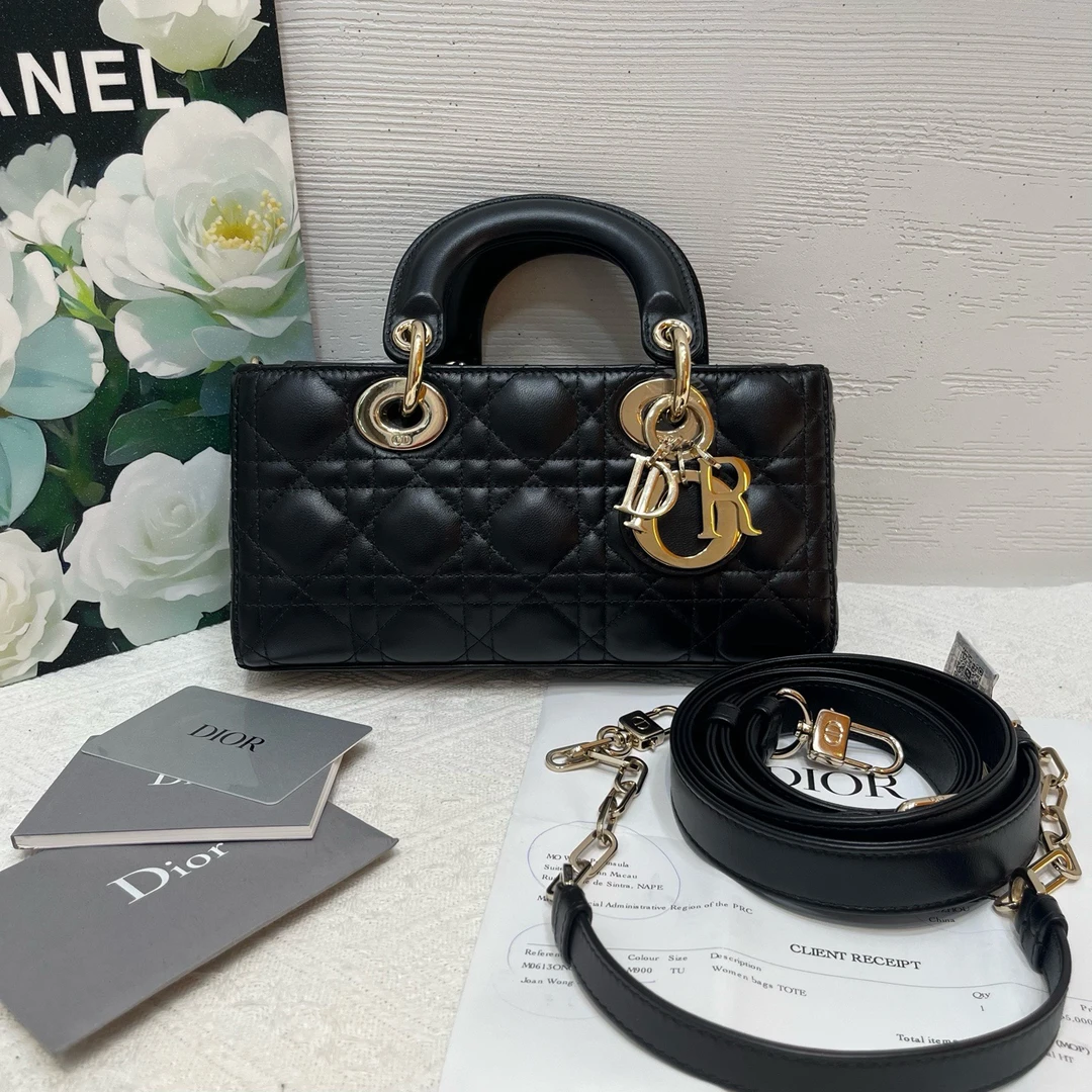 99新 DIOR/迪奥 Dior迪奥 横版戴妃三格黑金 23年