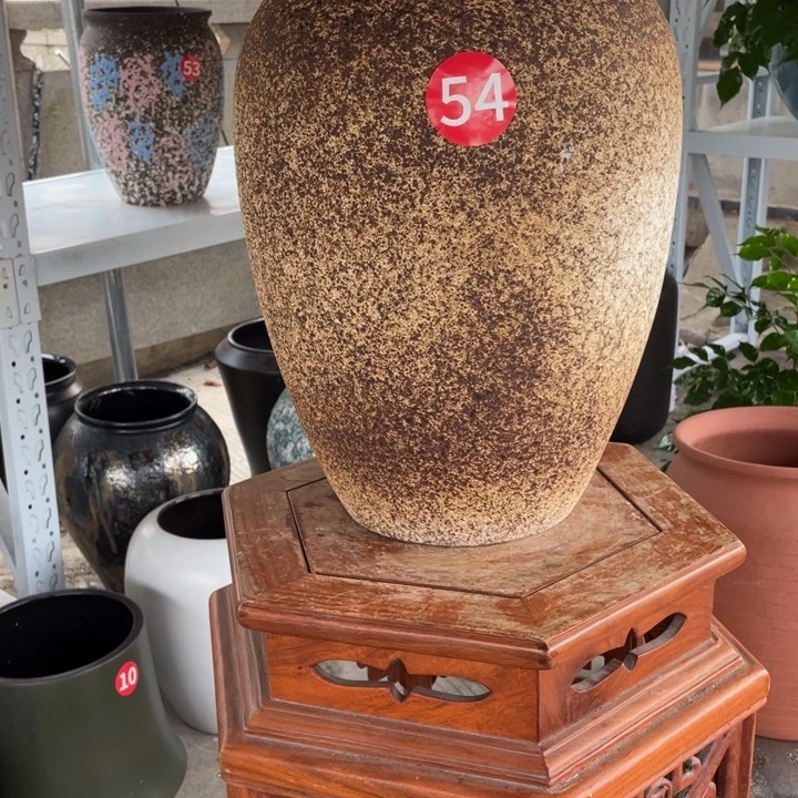 紫砂花盆高39口26