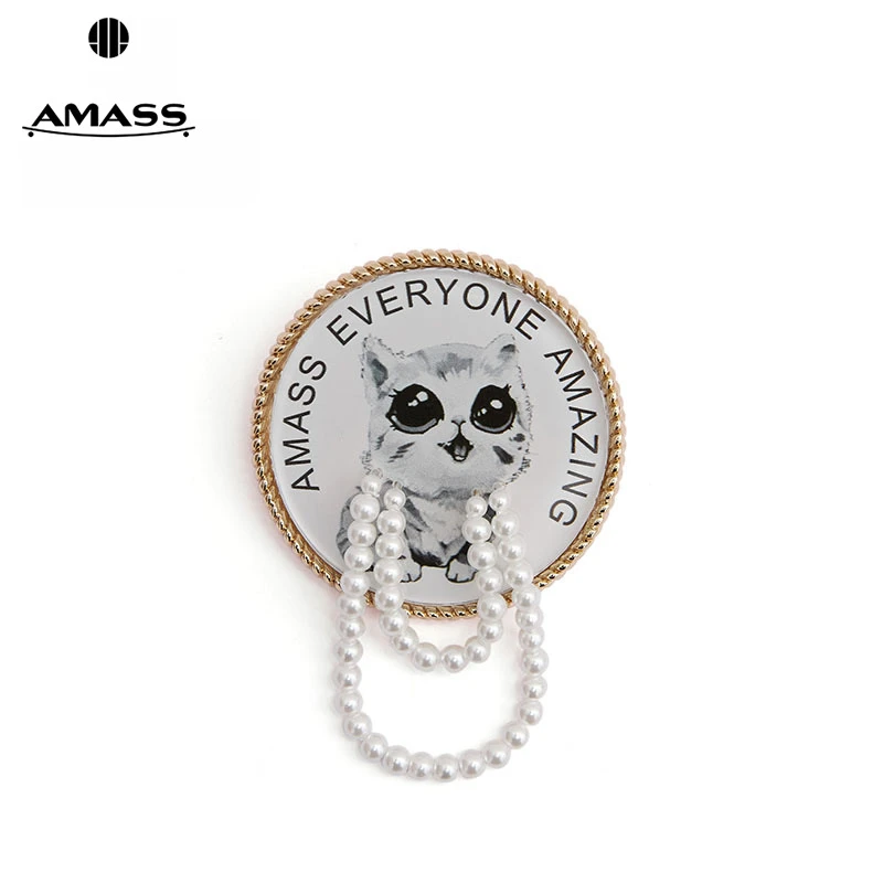 AMASS/阿玛施 合金树脂胸针 复古可爱小猫咪胸针造型配饰5900423