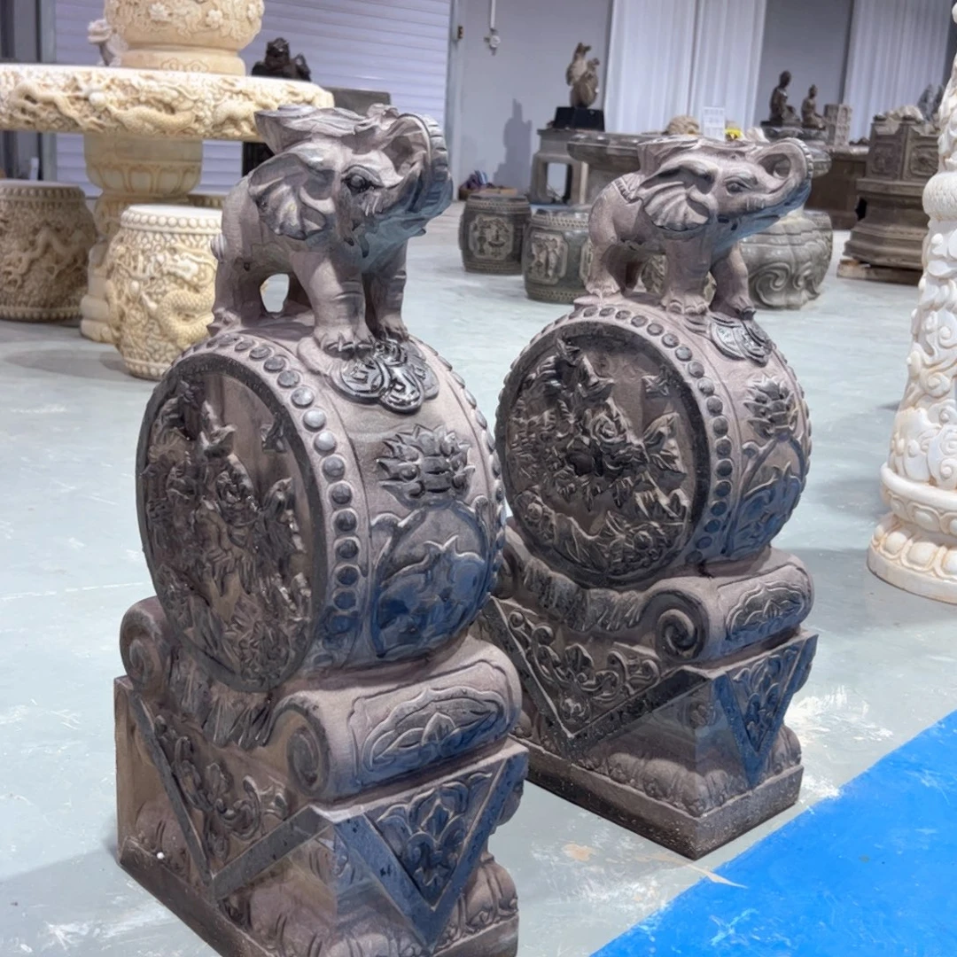 抱鼓石黑青石不包邮