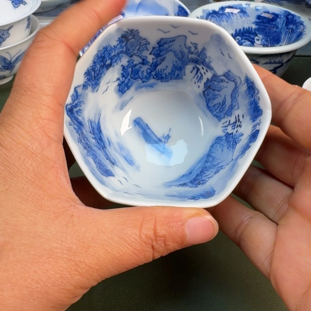 瓷景德镇纯手绘茶具圆圆227