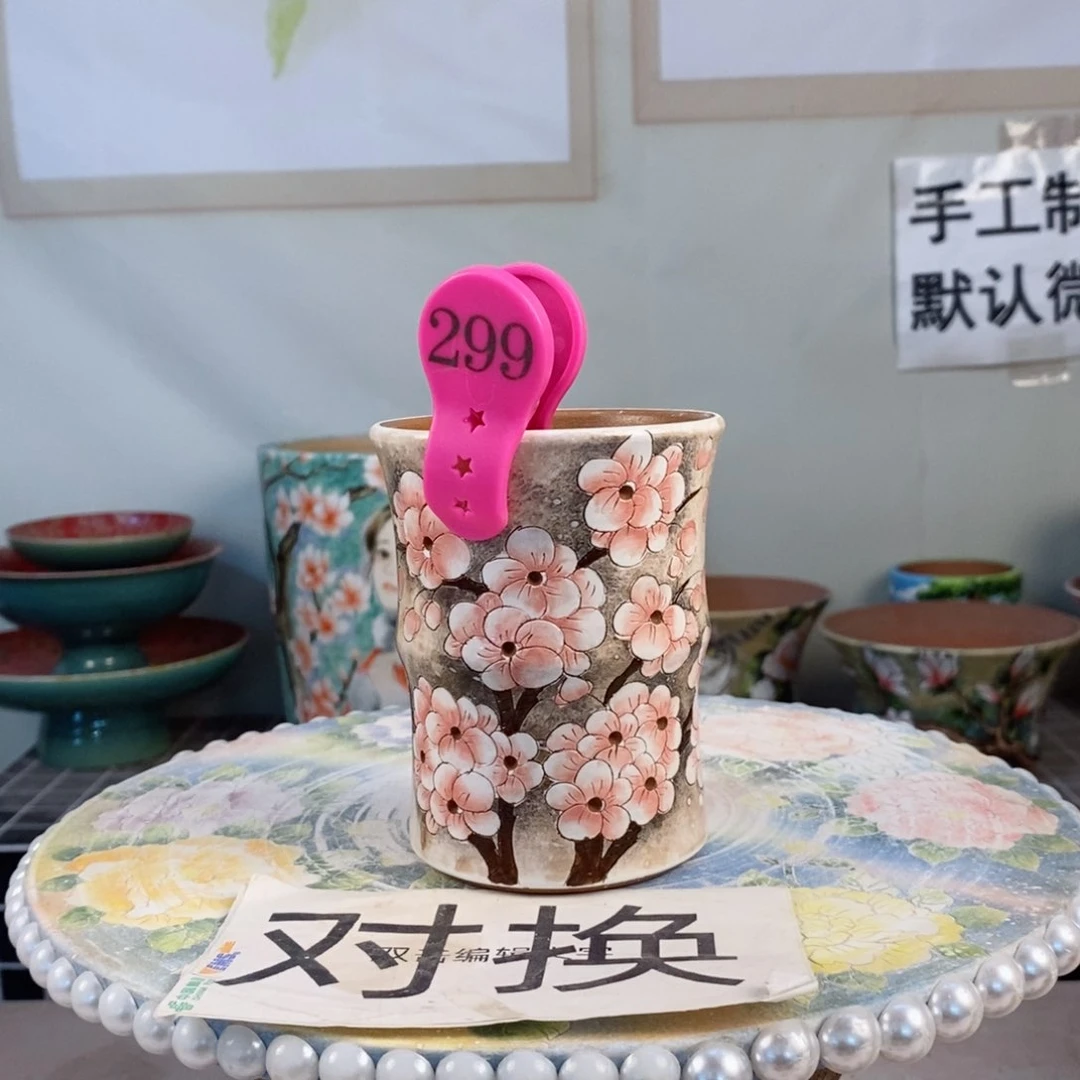 紫砂花盆多****）红陶手绘花盆